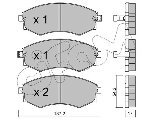 Handler.Part Brake pad set, disc brake CIFAM 8221880 1