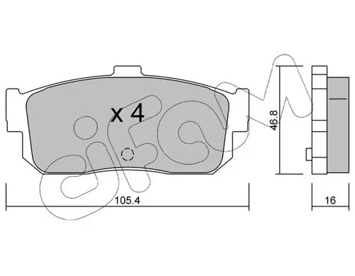 Handler.Part Brake pad set, disc brake CIFAM 8221930 1