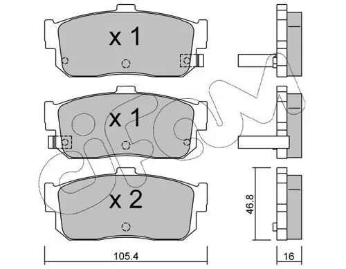 Handler.Part Brake pad set, disc brake CIFAM 8221931 1