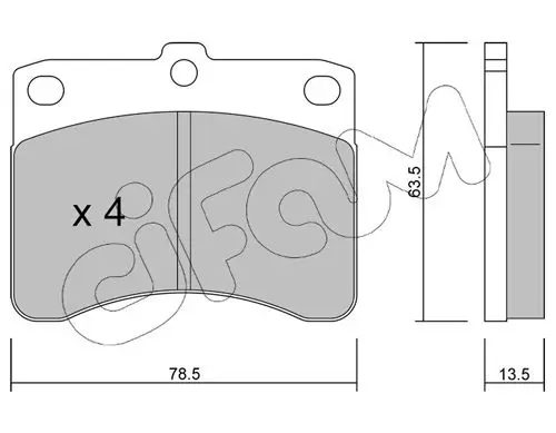 Handler.Part Brake pad set, disc brake CIFAM 8222010 1