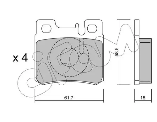 Handler.Part Brake pad set, disc brake CIFAM 8222030 1