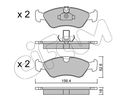 Handler.Part Brake pad set, disc brake CIFAM 8222080 1