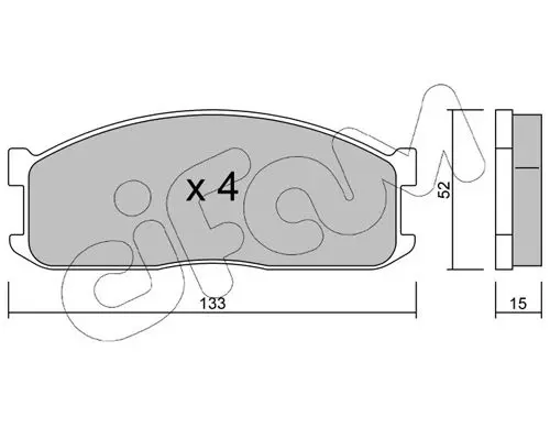 Handler.Part Brake pad set, disc brake CIFAM 8222320 1