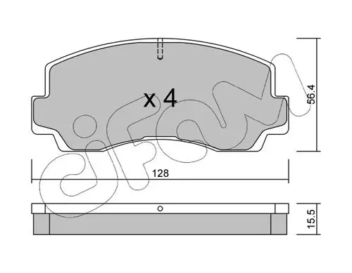 Handler.Part Brake pad set, disc brake CIFAM 8222430 1