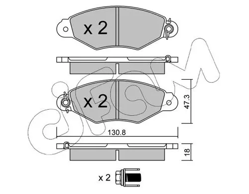 Handler.Part Brake pad set, disc brake CIFAM 8222530 1