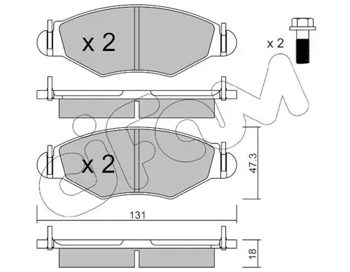 Handler.Part Brake pad set, disc brake CIFAM 8222541 1