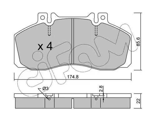 Handler.Part Brake pad set, disc brake CIFAM 8222670 1