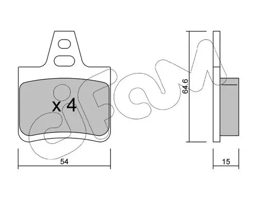 Handler.Part Brake pad set, disc brake CIFAM 8222850 1