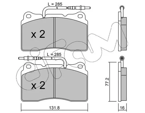 Handler.Part Brake pad set, disc brake CIFAM 8222882 1