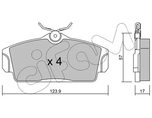 Handler.Part Brake pad set, disc brake CIFAM 8223050 1