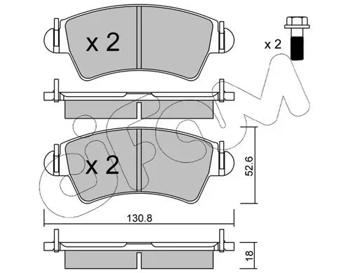 Handler.Part Brake pad set, disc brake CIFAM 8223131 1