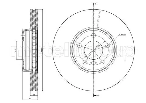 Handler.Part Brake disc CIFAM 800784C 1