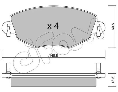 Handler.Part Brake pad set, disc brake CIFAM 8223180 1