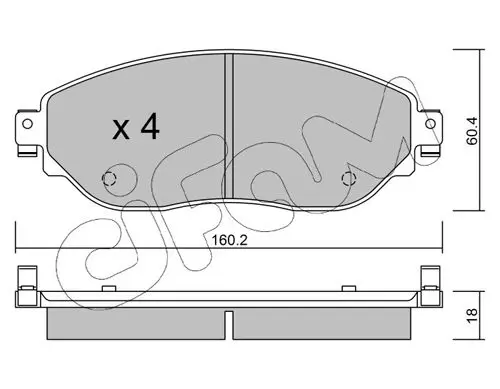 Handler.Part Brake pad set, disc brake CIFAM 82210030 1