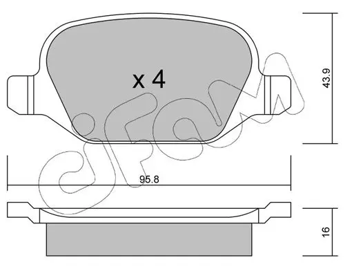 Handler.Part Brake pad set, disc brake CIFAM 8223241 1