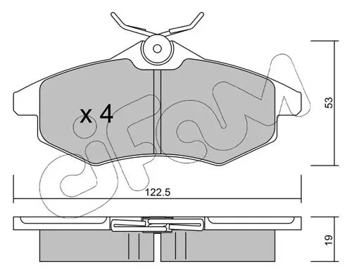 Handler.Part Brake pad set, disc brake CIFAM 8223280 1