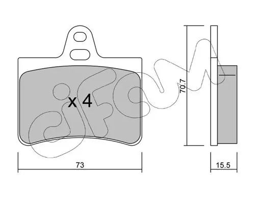 Handler.Part Brake pad set, disc brake CIFAM 8223330 1