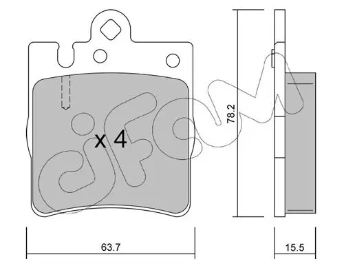 Handler.Part Brake pad set, disc brake CIFAM 8223440 1