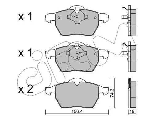 Handler.Part Brake pad set, disc brake CIFAM 8223141 1