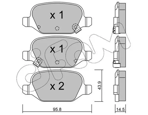 Handler.Part Brake pad set, disc brake CIFAM 8223245 1