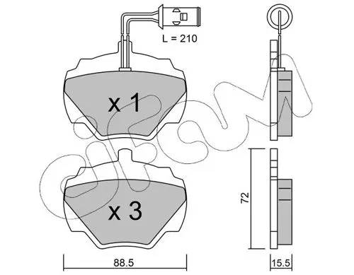 Handler.Part Brake pad set, disc brake CIFAM 8223531 1