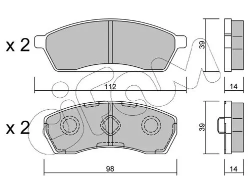 Handler.Part Brake pad set, disc brake CIFAM 8224100 1