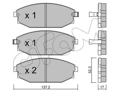 Handler.Part Brake pad set, disc brake CIFAM 8223630 1