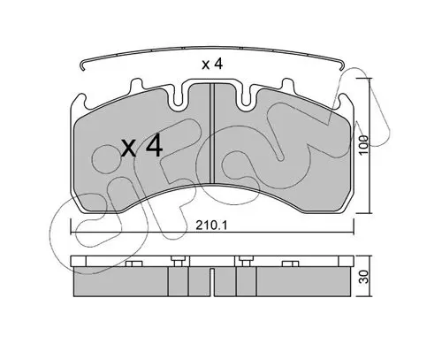 Handler.Part Brake pad set, disc brake CIFAM 8226500 1