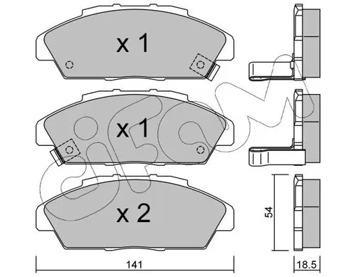 Handler.Part Brake pad set, disc brake CIFAM 8223850 1