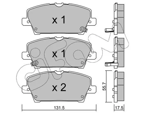 Handler.Part Brake pad set, disc brake CIFAM 8227280 1