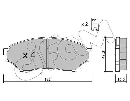 Handler.Part Brake pad set, disc brake CIFAM 8223970 1