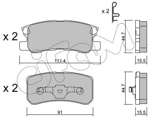 Handler.Part Brake pad set, disc brake CIFAM 8224000 1