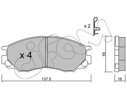 Handler.Part Brake pad set, disc brake CIFAM 8224010 1