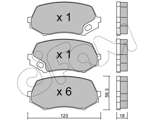 Handler.Part Brake pad set, disc brake CIFAM 8228740 1