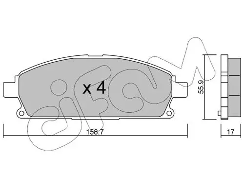 Handler.Part Brake pad set, disc brake CIFAM 8224060 1