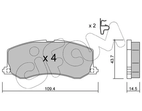 Handler.Part Brake pad set, disc brake CIFAM 8224170 1