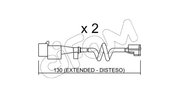 Handler.Part Warning contact, brake pad wear CIFAM SU225K 1