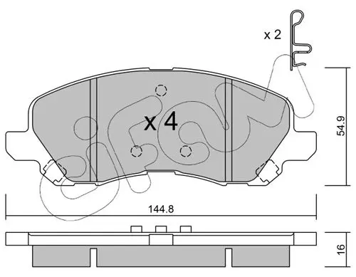 Handler.Part Brake pad set, disc brake CIFAM 8224810 1