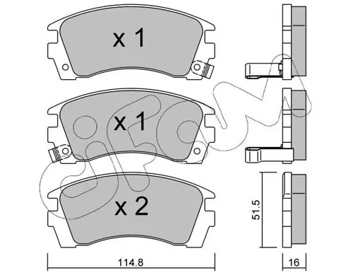 Handler.Part Brake pad set, disc brake CIFAM 8224870 1