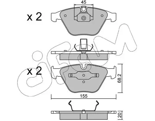 Handler.Part Brake pad set, disc brake CIFAM 8225584 1