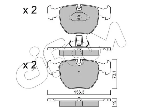 Handler.Part Brake pad set, disc brake CIFAM 8225590 1