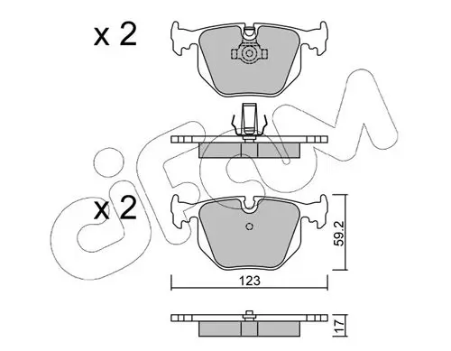 Handler.Part Brake pad set, disc brake CIFAM 8225600 1