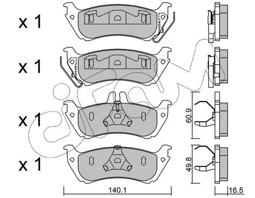 Handler.Part Brake pad set, disc brake CIFAM 8225701 1