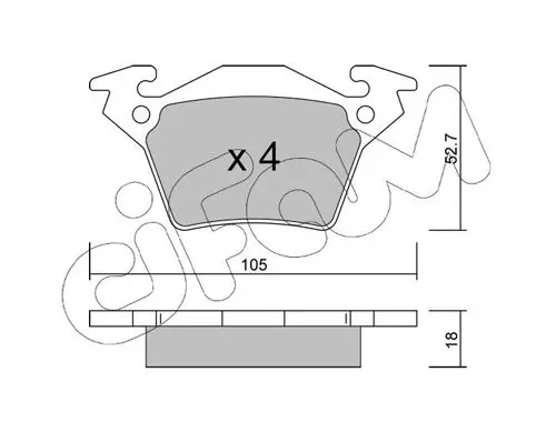 Handler.Part Brake pad set, disc brake CIFAM 8225740 1