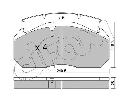 Handler.Part Brake pad set, disc brake CIFAM 8225860 1