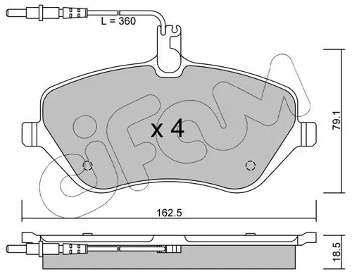 Handler.Part Brake pad set, disc brake CIFAM 8226010 1