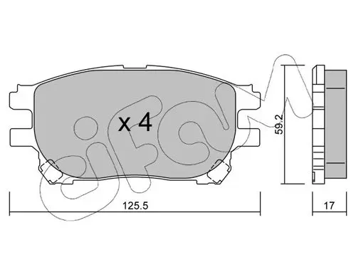 Handler.Part Brake pad set, disc brake CIFAM 8226150 1