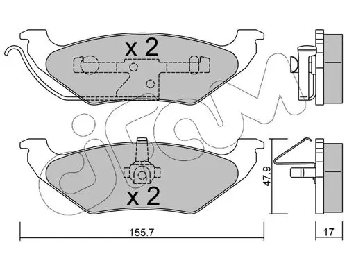 Handler.Part Brake pad set, disc brake CIFAM 8226240 1