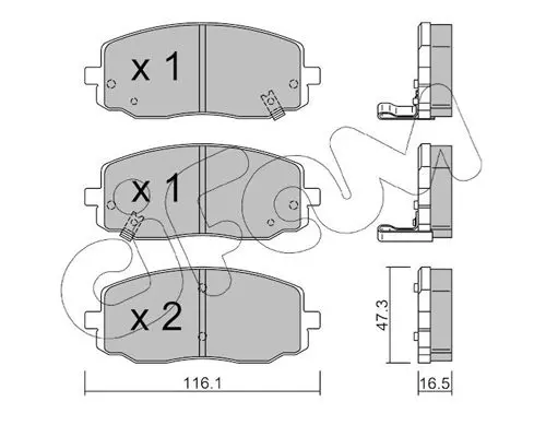 Handler.Part Brake pad set, disc brake CIFAM 8226290 1