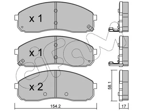 Handler.Part Brake pad set, disc brake CIFAM 8226310 1